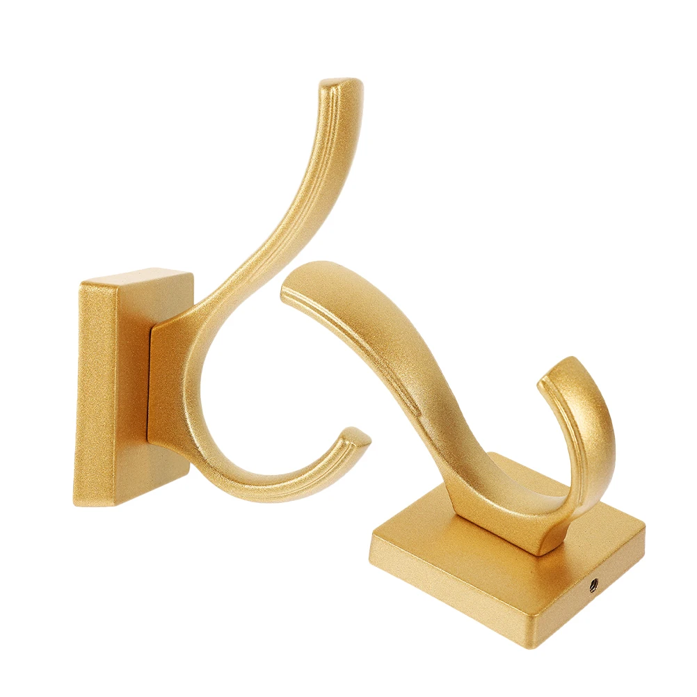 

2pcs No Metal Wall Hook Hooks Wardrobe Bathroom Storage Aluminum Alloy Hanging Accessories Home Decor