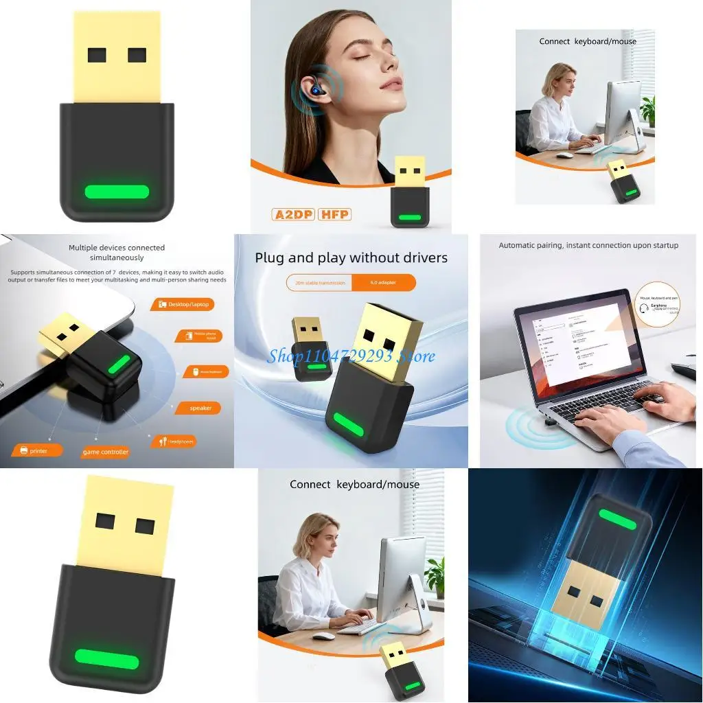 

Y2GD BT6.0 Adapter For Multiple Systems Keyboards Mouse Headphone Connection