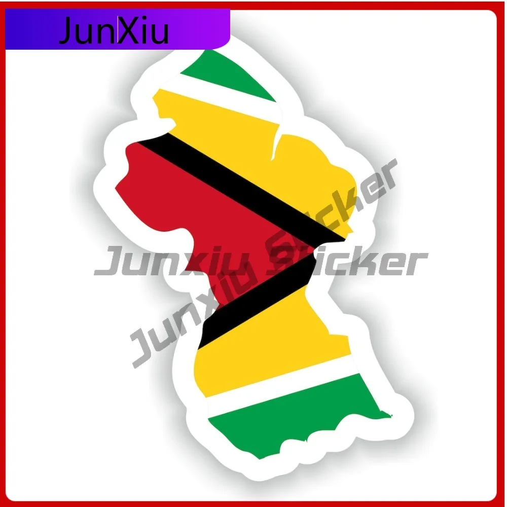 

Guyana Map Flag Silhouette Sticker Vinyl Decals Exterior Waterproof Decals Graffiti Motorcycle Bumper Sticker Funny Decoration