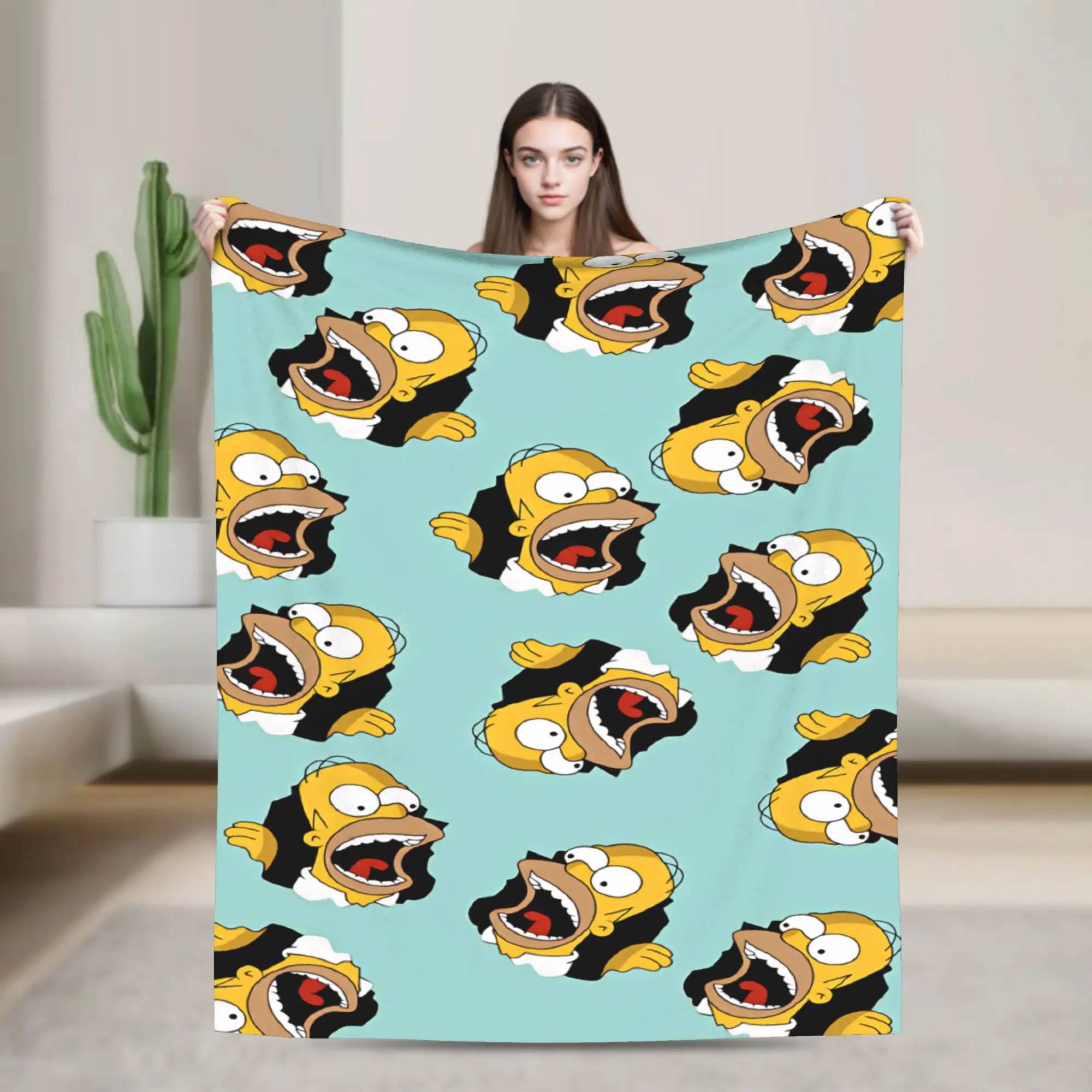 The S-simpsons  Blanket  Travel Office Flannel Bedding Throws For Outdoor Warm Customized Quality Bedspread Birthday Gift