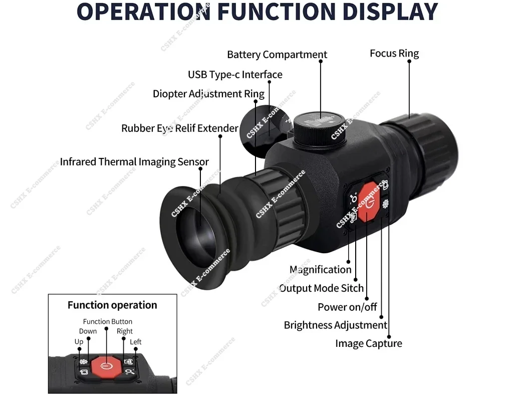 Long Range 35mm Hunting Sight Visor Optic Infrared Digital Nocturno Imager Thermal Scopes for Night Vision Hunting