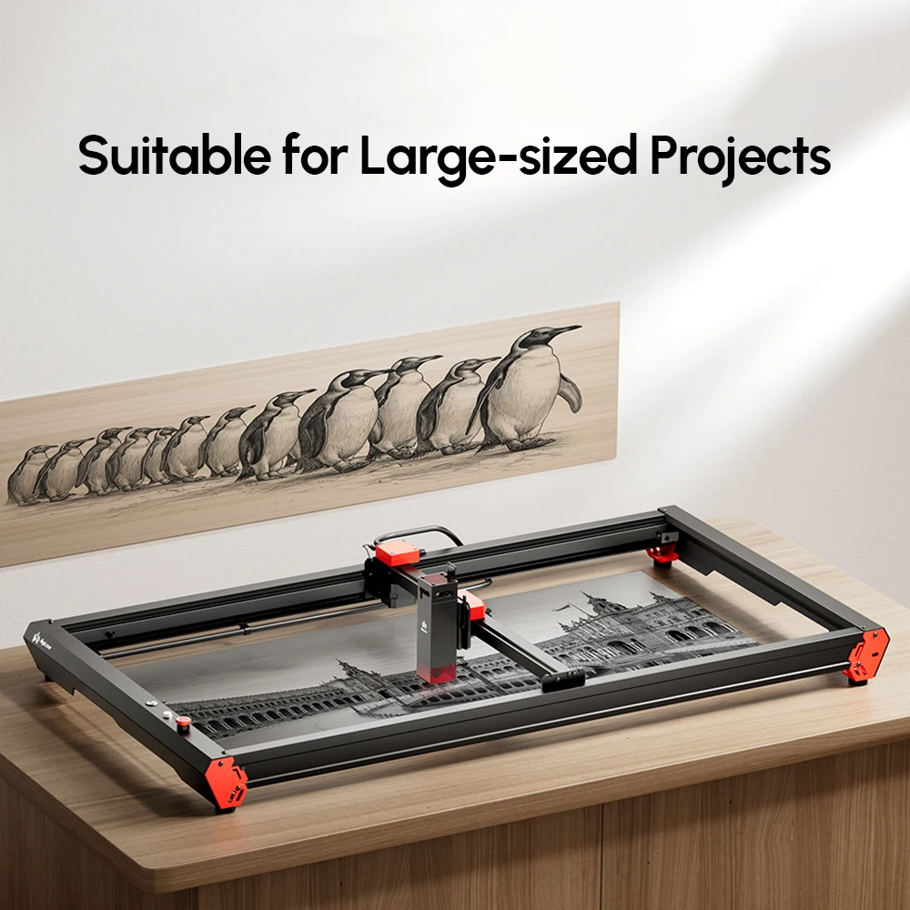 AlgoLaser Alpha Y-axis Extension Kit Expand Larger Working Area 85x40CM Big Size For Engraver Cutter Machine Upgrade Parts Rail