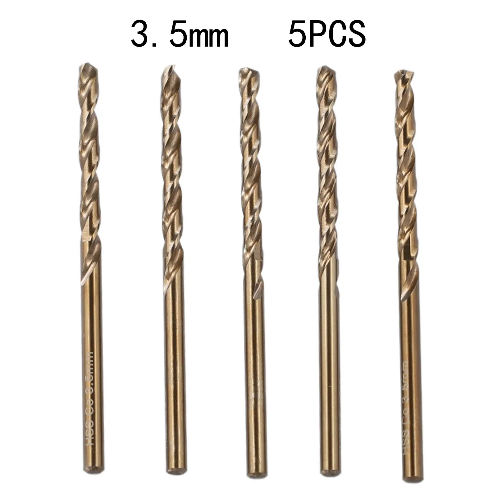 5pcs HSS M35 Cobalt Drill Bit 1mm 1.5mm 2mm 2.5mm 3mm 3.5mm 4mm For Wood Metal Stainless Steel Auger Drill Bits Hole Cutter Tool