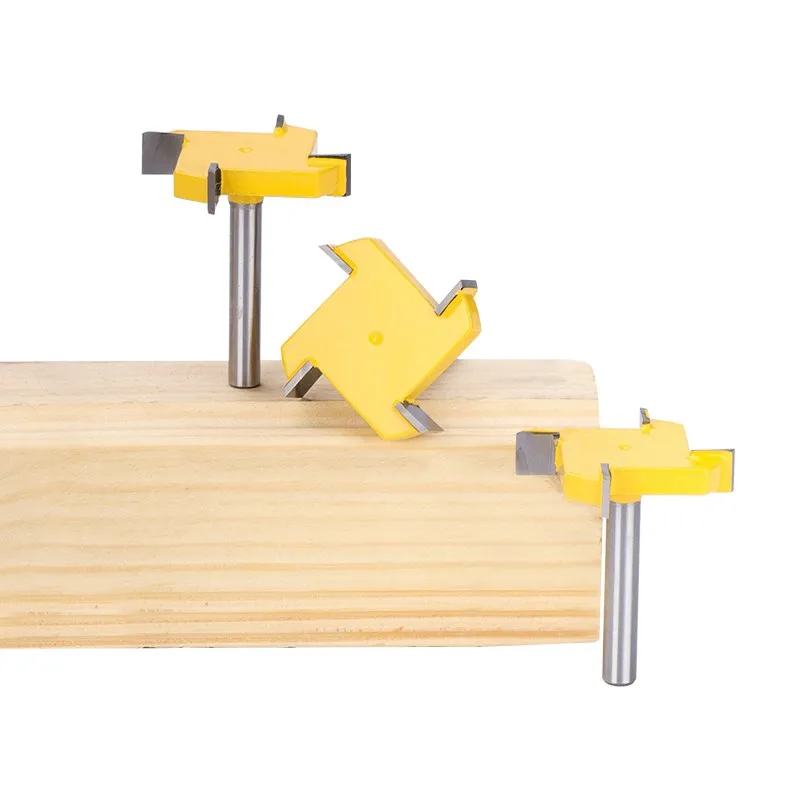 XCAN 4 Rand T Typ Stoßen Cutter 6mm Schaft Holzbearbeitung Werkzeug Router Bits Für Holz Industrie Grade Fräsen Cutter stoßen
