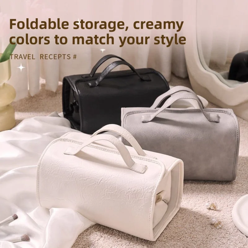 

Detachable and foldable makeup bag, cross-border large-capacity storage bag, women's portable travel bag, four-in-one