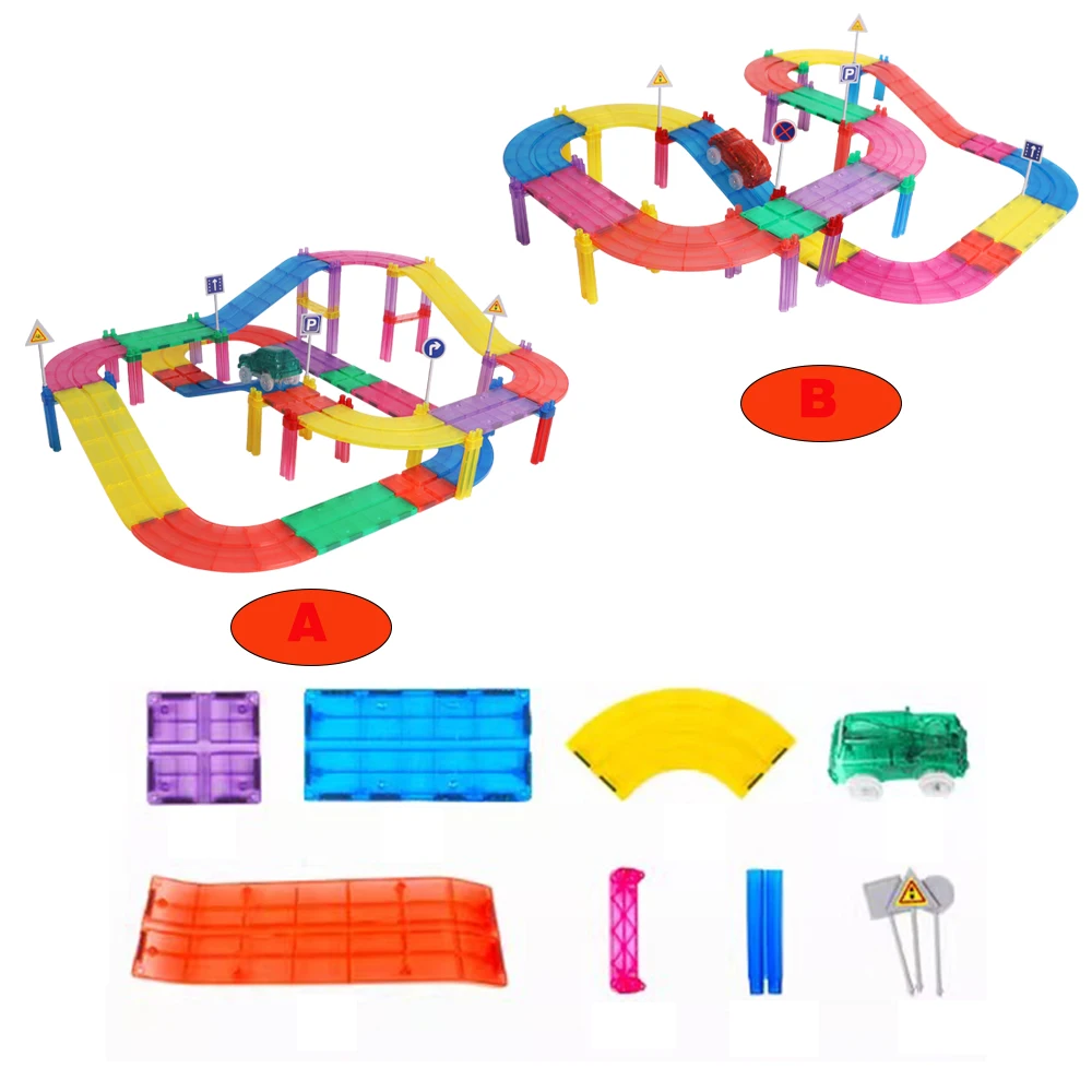 مجموعة البلاط المغناطيسي مكونة من 80 قطعة من GIROMAG مكعبات بناء تعليمية للأطفال - ألعاب مغناطيسية للأولاد والبنات من سن 3 إلى 12 عامًا #1