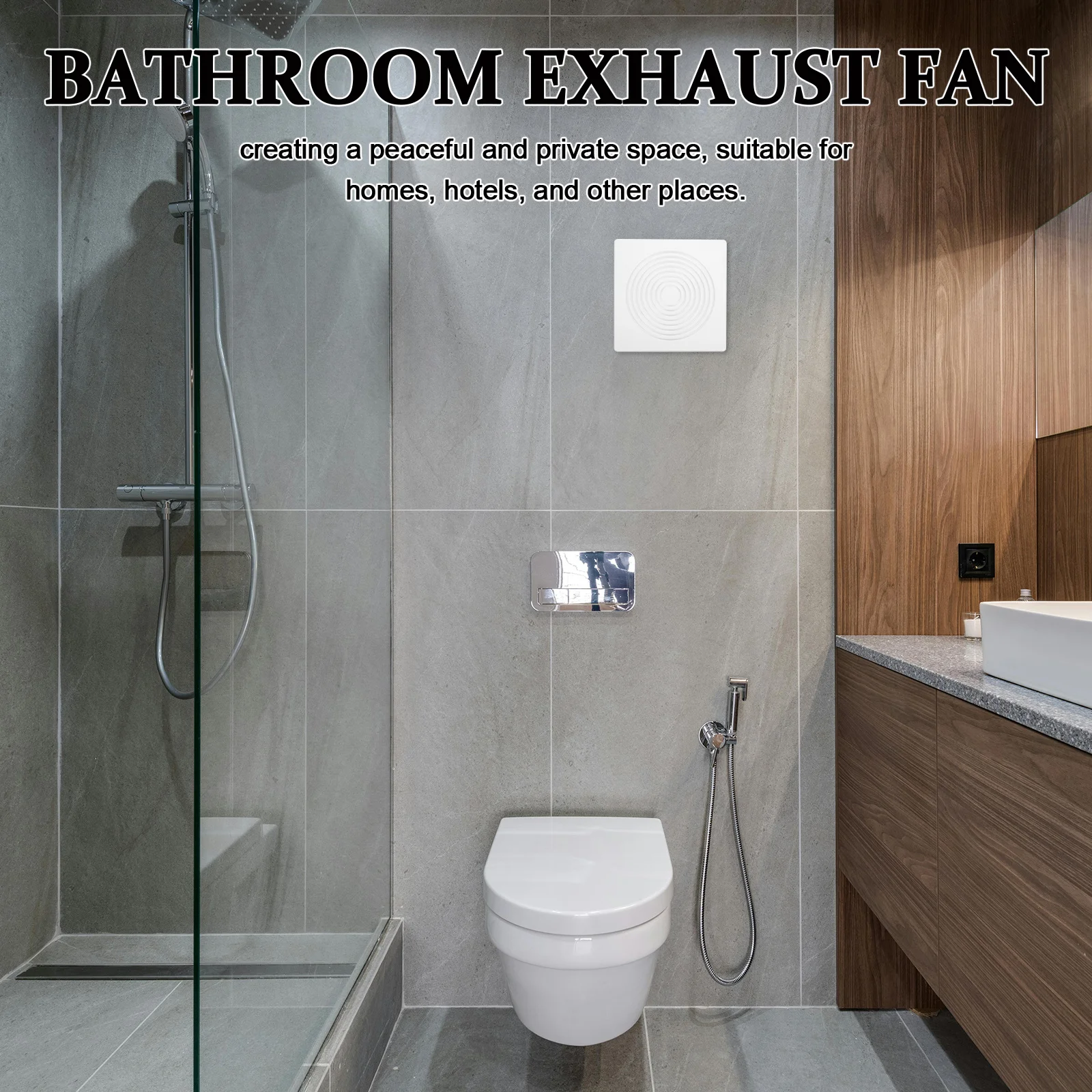 

Bathroom Exhaust Fan Cover Replacement Durable Waterproof Ventilation Grille for Wall Ceiling Bath Ventilation Upgrade