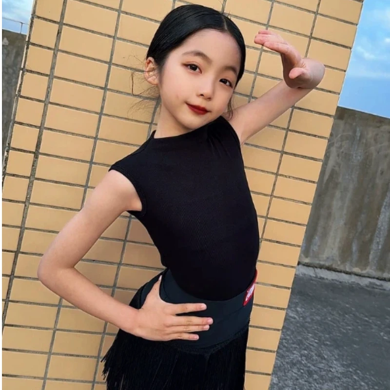 Latin Dance Dress Girls' 2026 Spring and Summer New Children's Dance Training Performance Practice Dress Set