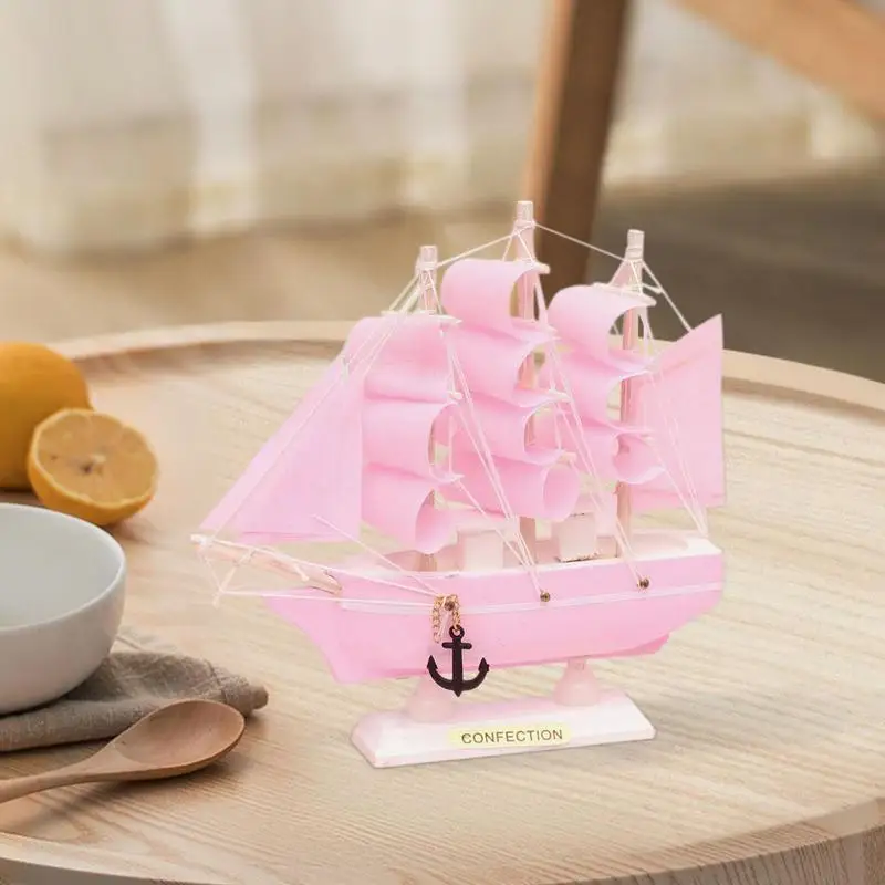 Sail Boat Decor For Home Sailing Boat With Lifelike Rigging Sail Boat Model Room Decoration Home Decor Set For Desks Bedside