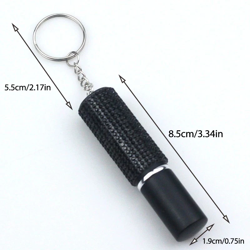Rhinestone Refillable 5ml Przenośna butelka z rozpylaczem do perfum Brelok do kluczy Mini butelka z rozpylaczem Perfumy do napełniania Spray Press Head Przenośny prezent — zdjęcie 7
