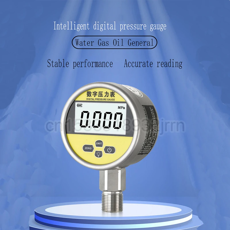 Stainless Steel Intelligent DigitalDisplay Pressure Gauge Precise Oil Water Pressure YS800Measurement Battery Supply Electricity