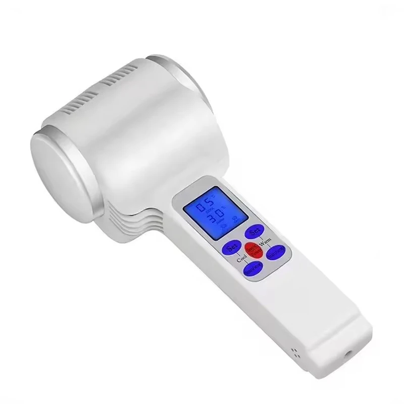 3in1 Hot Cold Hammer Ultrasonic Lymphatic Face Skin Lifting Tightening Massager Beauty Machine