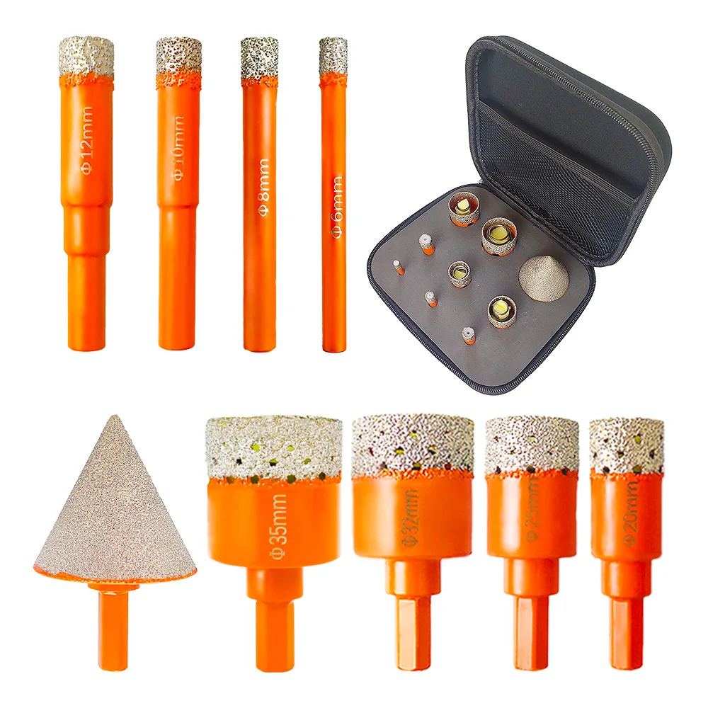 9pcs-diamond-drill-bit-set-with-spring-brazed-dry-drilling-hole-opener-for-tile-marble-slate-with-chamfer
