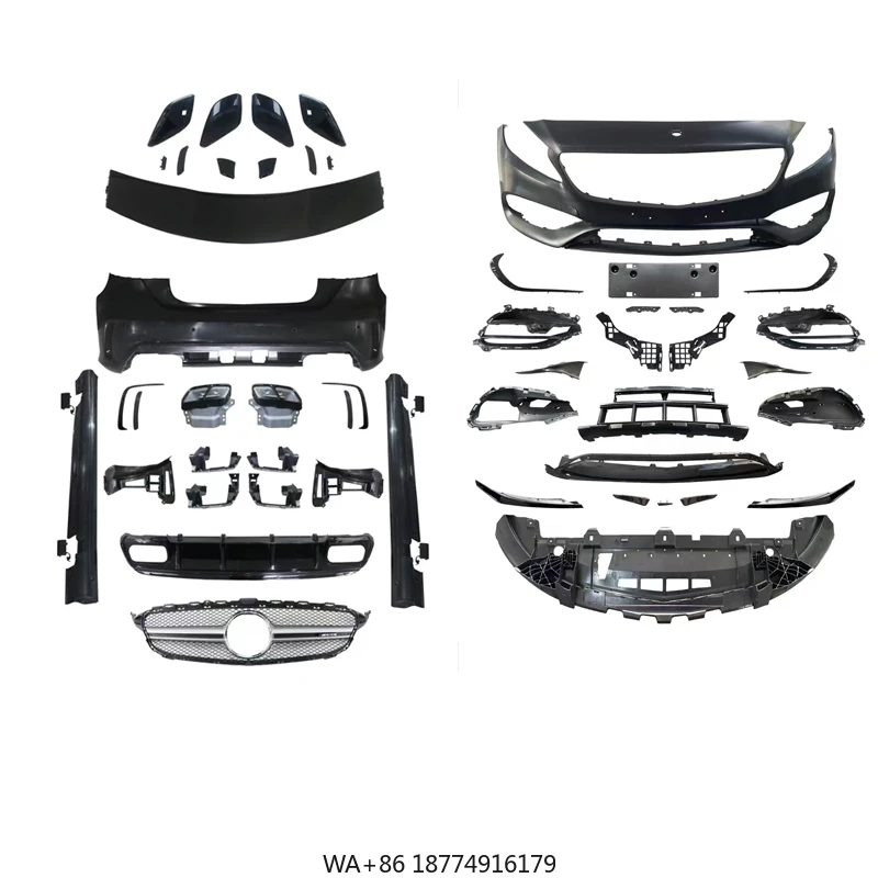 

Высококачественная модернизация для W176 A45, комплект кузова, передний бампер, задний бампер