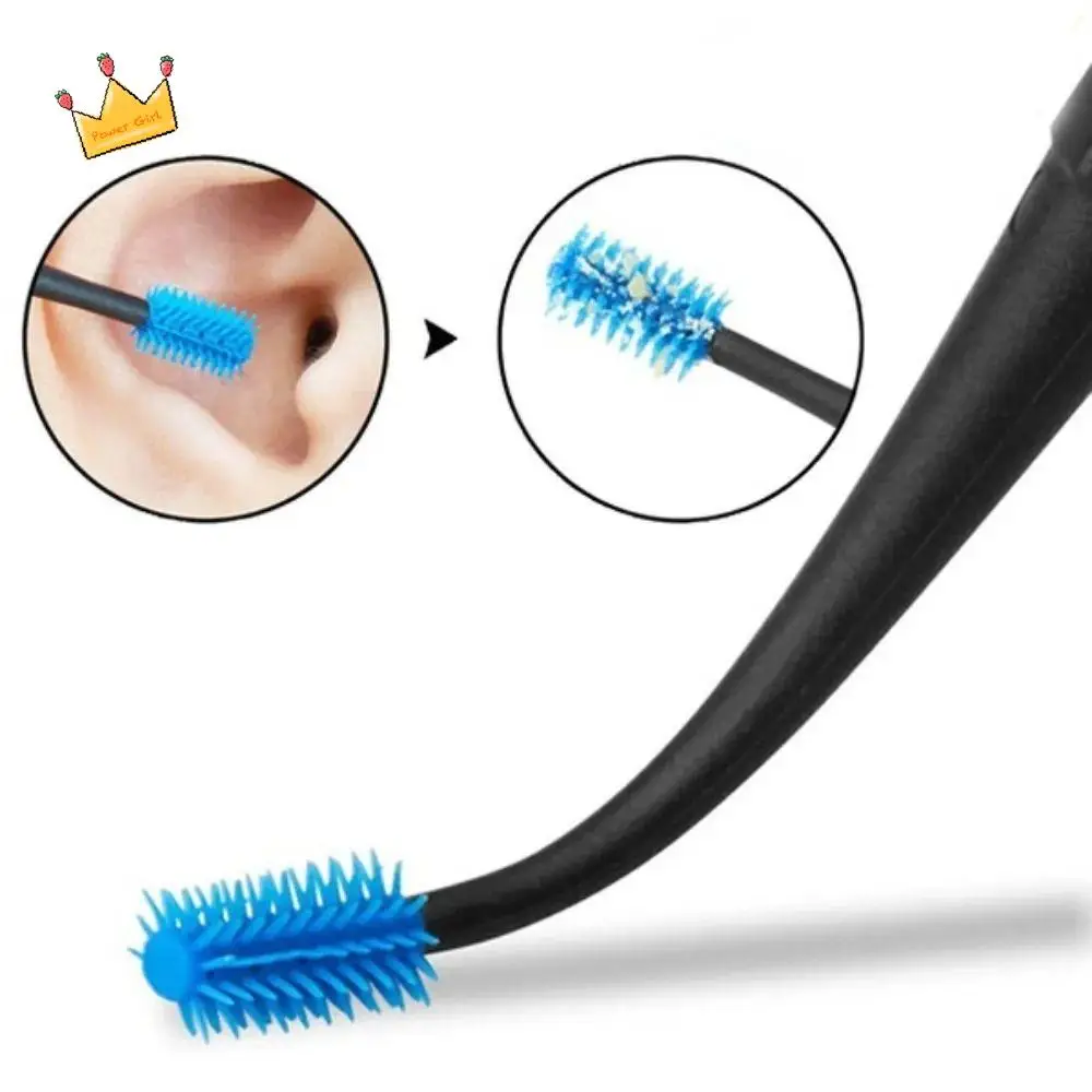 

360° Rotary Soft Silicone Earpick Ear Picking Ear Clean Spiral Ear Cleaner Double-ended Massage Ear Wax Clean Tool Ear Curette