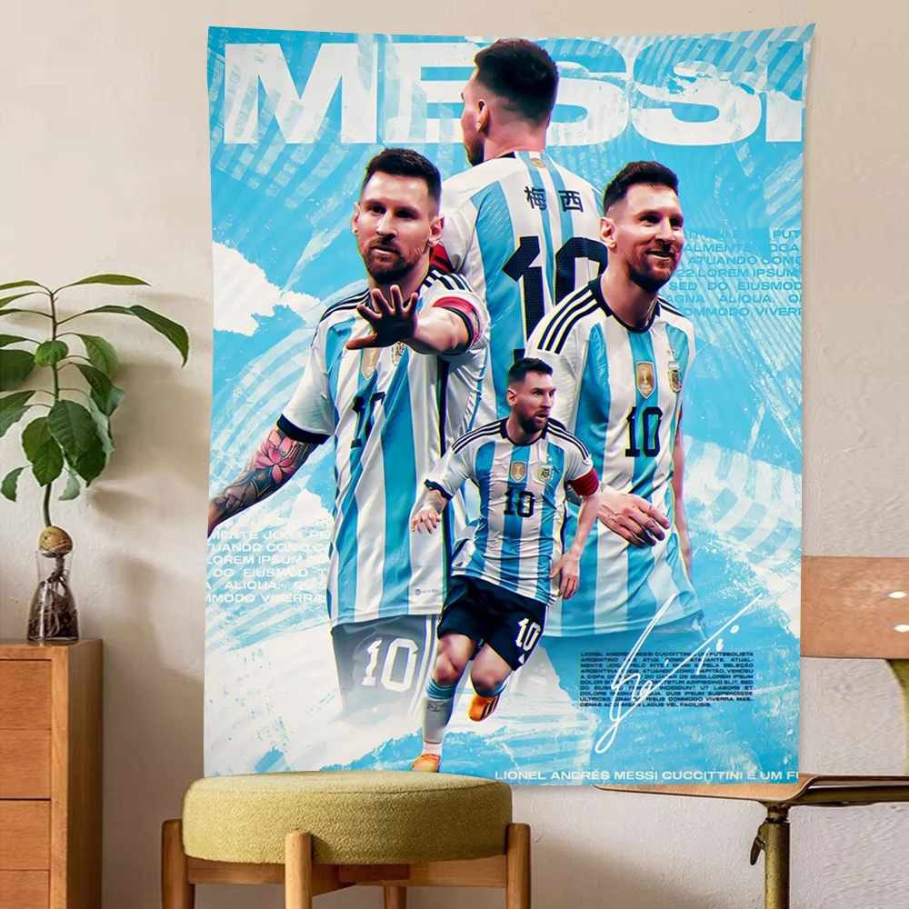 ฟุตบอลStar M-Messi Happyวันเกิดพื้นหลังไวนิลผู้หญิงวันเกิดเค้กตกแต่งตารางPhotoshootแบนเนอร์