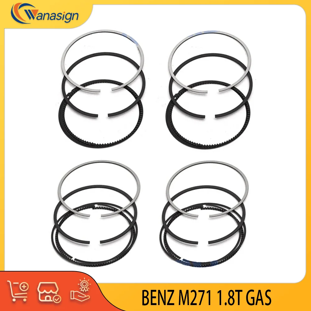 

AUTO ENGINE PARTS STD Piston Rings Set For Mercedes-Benz C200 C250 C260 E200 E250 E260 1.8L L4 GAS 1.8T M271 2007-2017