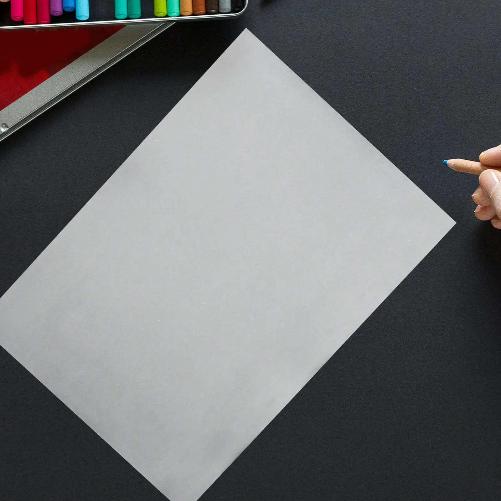 50Sheets A4 Tracing Paper 53Gsm Translucent Paper Ideal for Drawing Stenciling Design Transfer Craft Art Projects Clear