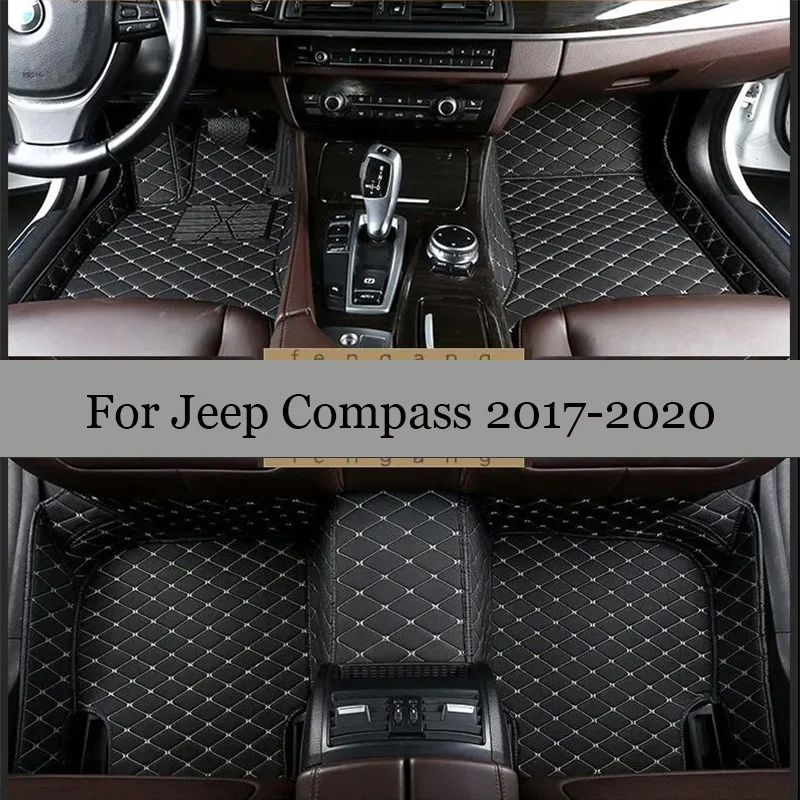 

Автомобильные коврики, Стайлинг, детали, защита для Jeep Compass 2020 2019 2018 2017, автомобильные внутренние ковры, водонепроницаемое украшение на заказ