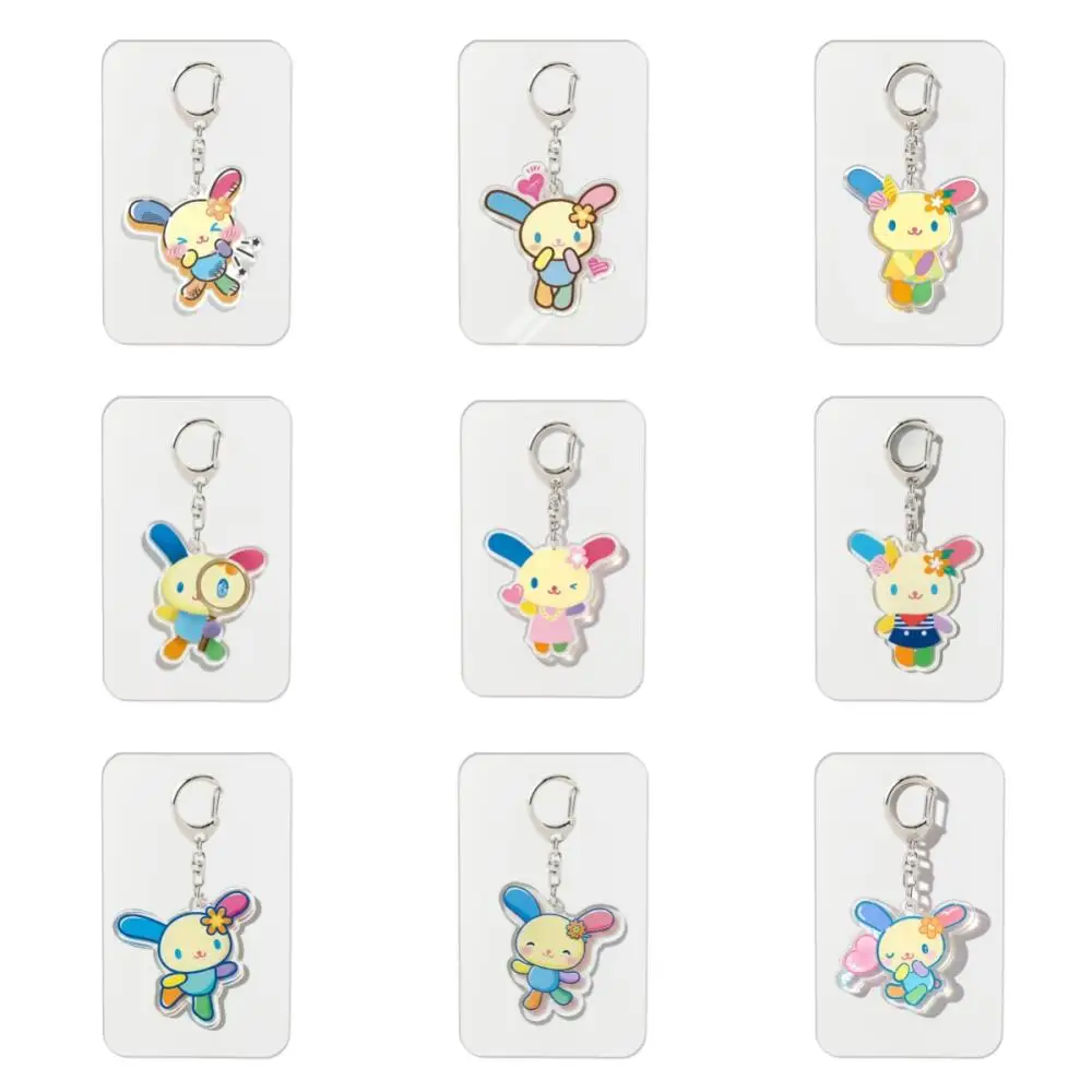 Japan Cartoon Anime Image Usahana Acrylic Keychain Cute Mini Doll Periphery Model Creativity Backpack Zipper Decoration Toys