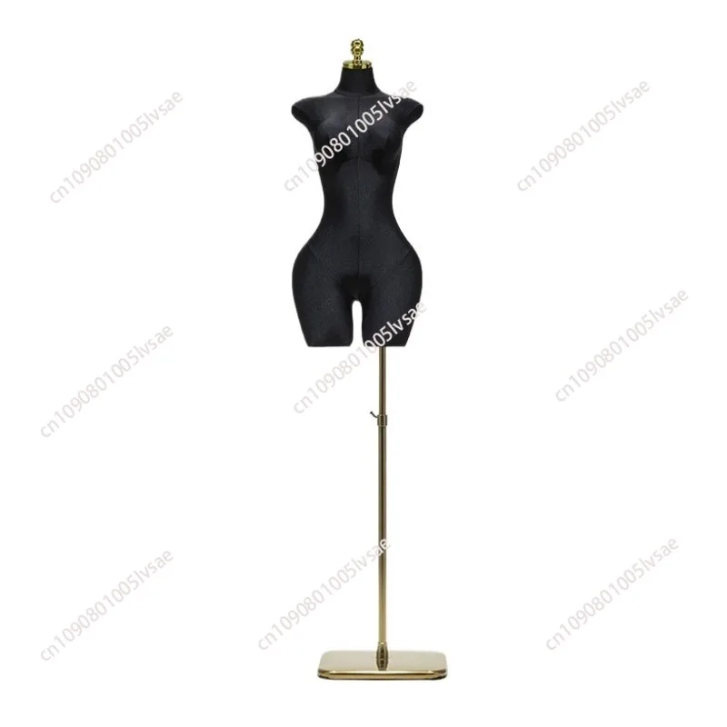 Foam Women's Big Hips Bust Mannequin Women's Semi-Sexy Curve Plus Size with Gold Bracket