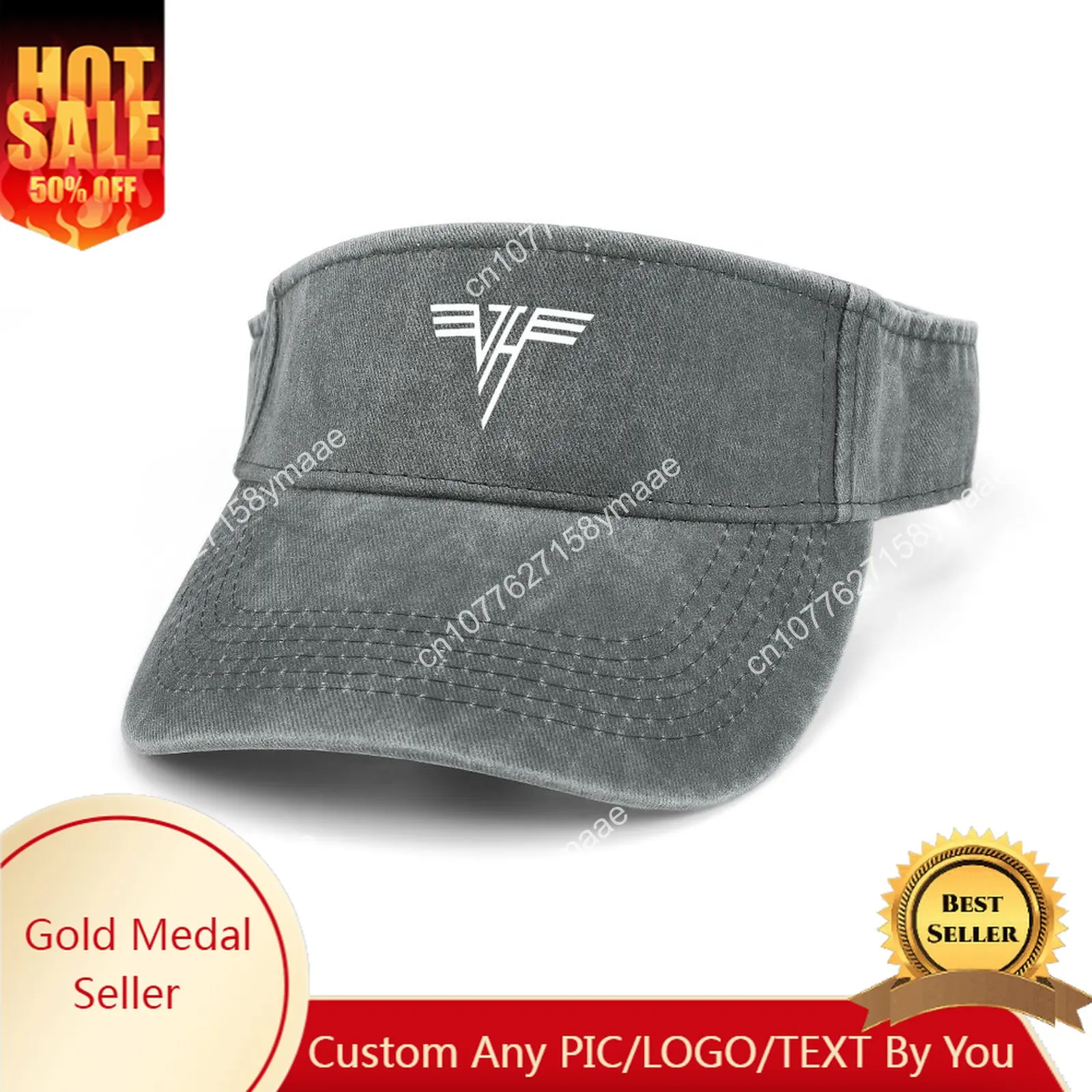 

EVH 5150-Van Halen Sun Visor Leaky Top Cowboy Hats Mens Womens Customize Cap Sports Baseball Tennis Golf Caps Empty Open Top Hat