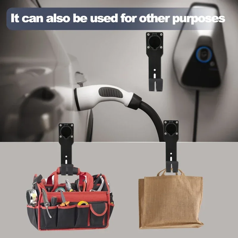 EV Charger Holder Set Type1 Electric Vehicle Tesla Plug Charging Cable Holder Electric Car Charging Gun Head Socket