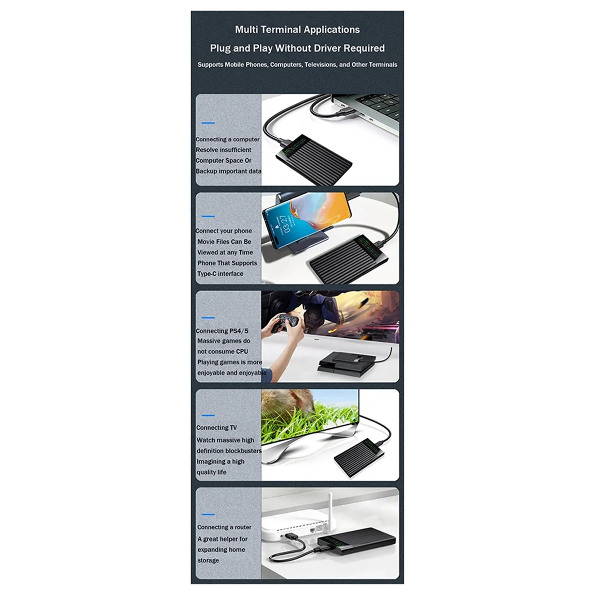 Gabinete hdd de 2,5 polegadas sata para usb3.1 caixa de disco rígido externo 6gbps hdd ssd caixa de armazenamento de disco rígido para pc