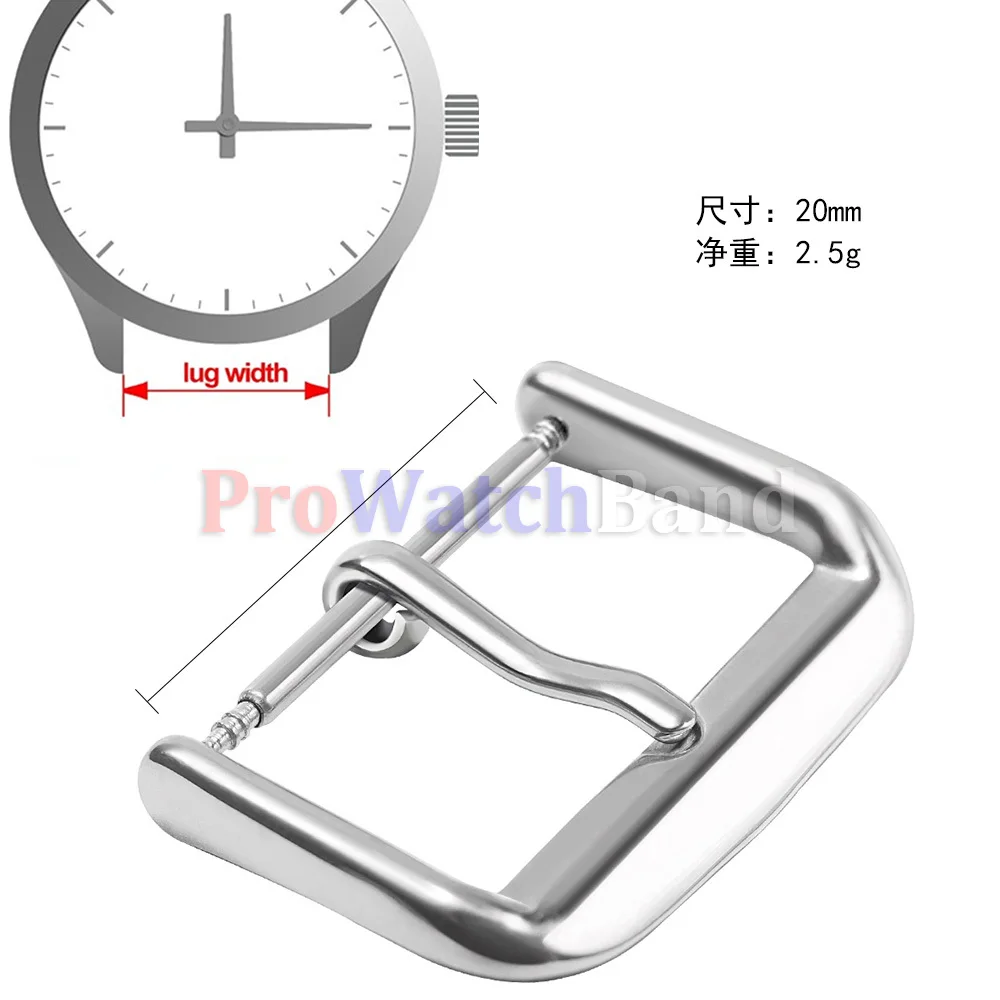 

Silver Rose Gold Black Stainless Steel Watch Buckle Pin Clasp Band Strap Button 10/12/14/16/18/20/22mm Replacement Accessories