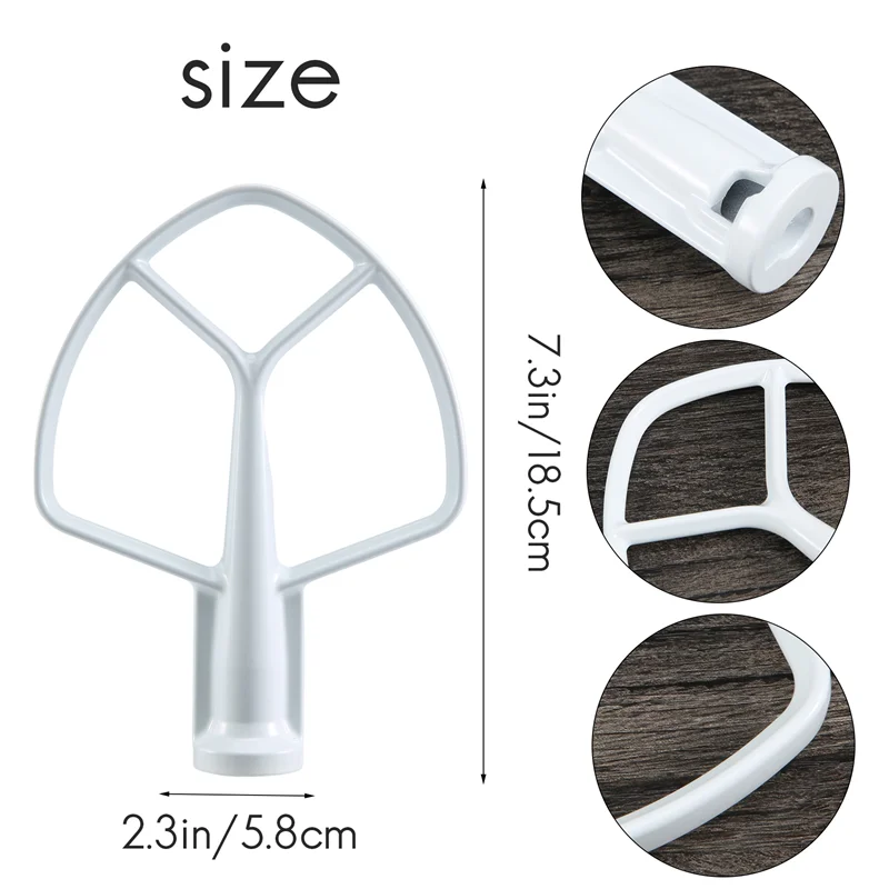 BAAO-K5AB K5SS Kitchen Mixer Aid เคลือบแบน Beater, สําหรับ Kitchenaid Mixer W10807813,9707670 อุปกรณ์เสริม