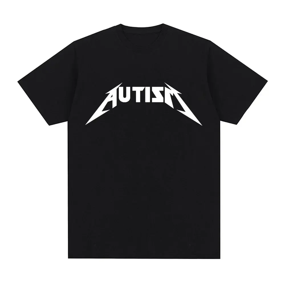 Autismo Metal Rock Meme T-shirt Uomo Donna Moda Hip Hop Manica Corta T-shirt Oversize Sport Estivo T-shirt Allentata Top
