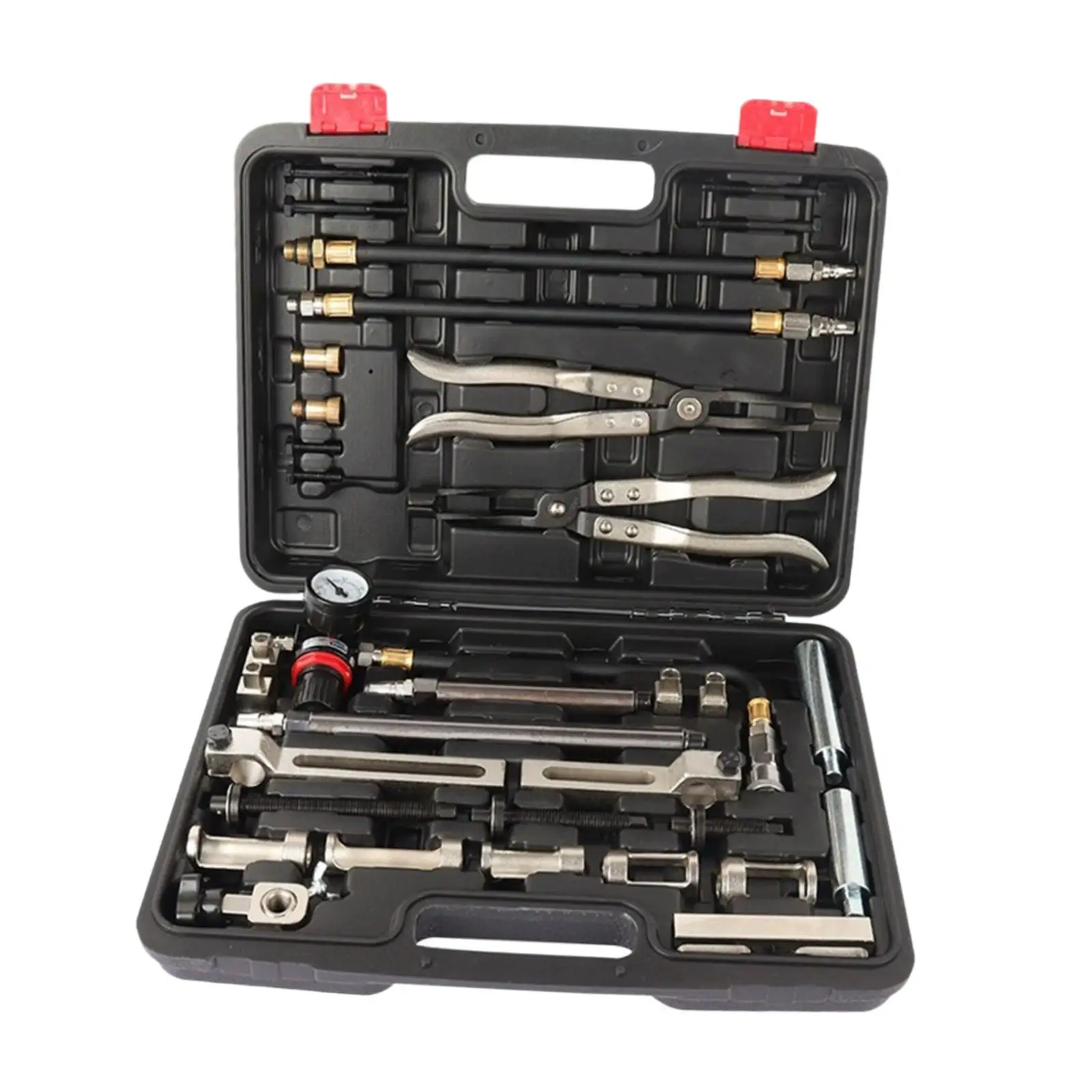 Generic Valve Spring Compressor Repairment Auto Valve Oil Seal with Storage Box Universal Automotive Cylinder Head Service Set
