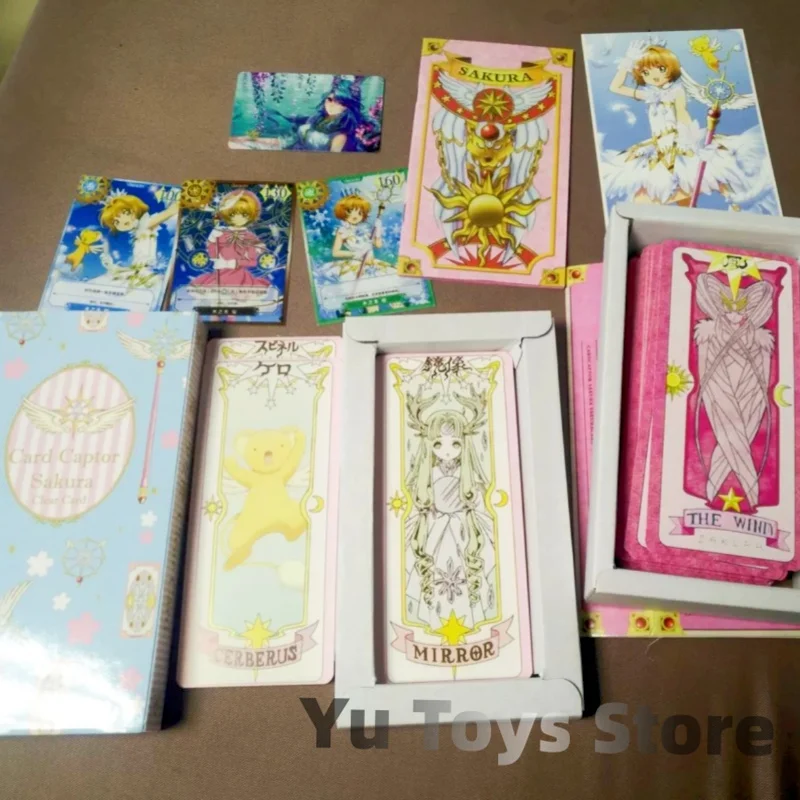 New Boxed 59pcs/Set Anime Card Captor Kinomoto Sakura Kawaii Figure Clow Card Sakura Card Tarot Cosplay Props Game Cards Gifts