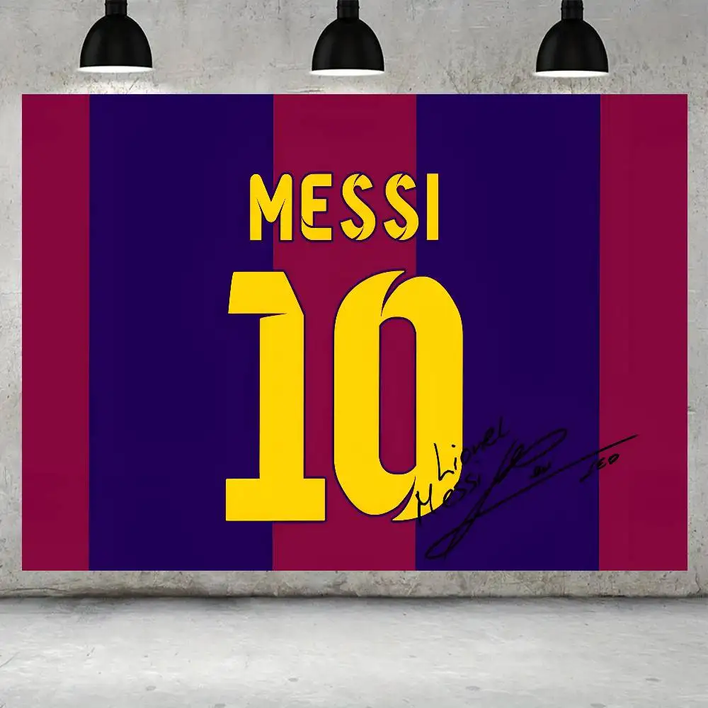 F-Football M-Messi الديكور خلفية غرفة الطرف الديكور خلفية القماش الأطفال عيد ميلاد راية التصوير الدعائم #6