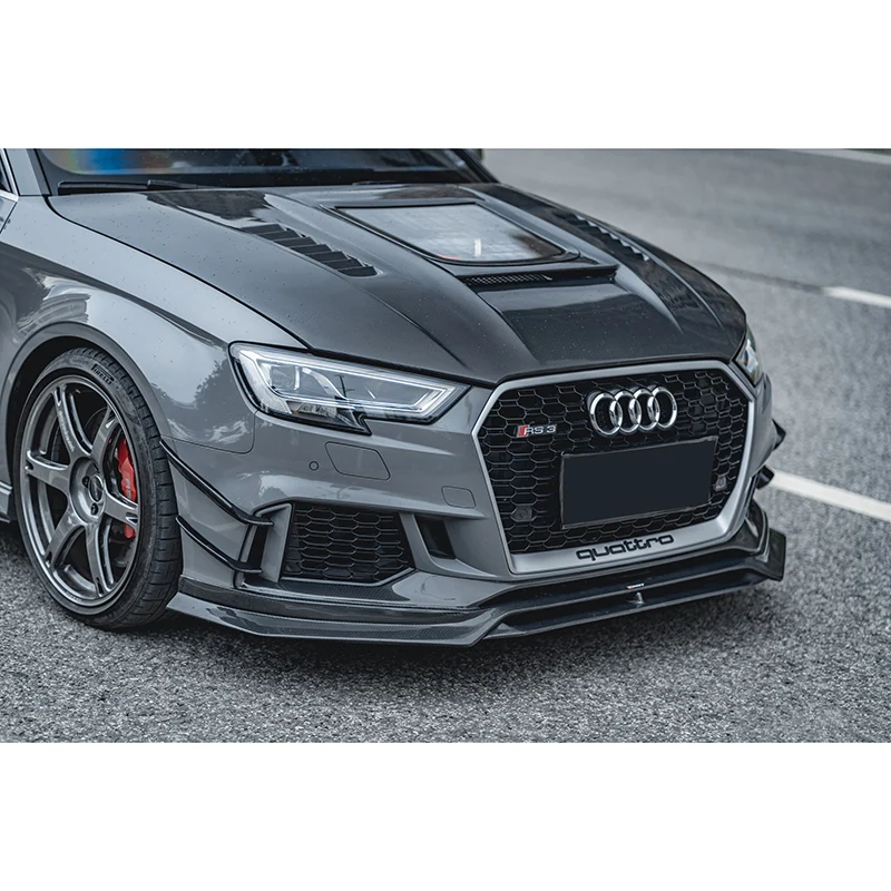 Carbon Fiber Fibre Body Kit Front Bonnet Hood Fit For  RS3 2018+