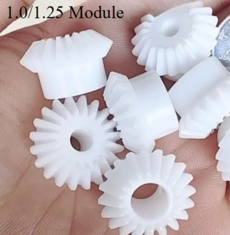High-Precision 0.4/0.5/0.8 Module 90° Right-Angle Bevel Gears, 1:1 Ratio Small Module Conical Gears with Micro Straight Teeth view 4