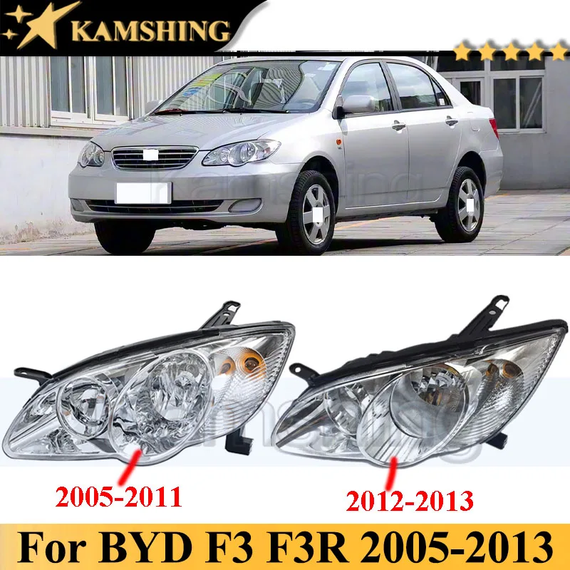 

Kamshing Halogen Front Headlight Headlamp For BYD F3 F3R 2005-2013 Head Light Head Lamp Front Turn Signal Light