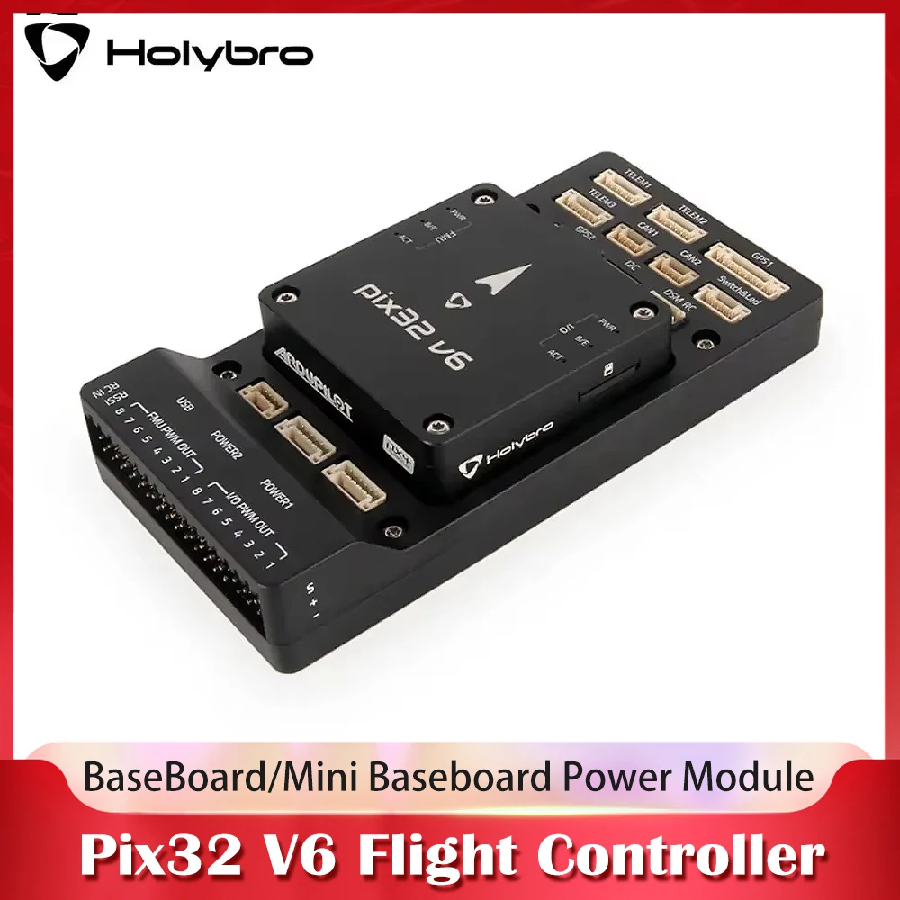 

Полетный контроллер Holybro Pix32 v6 STM32H743 с базовой платой/мини-базовой платой, модуль питания M9N M10 GPS для радиоуправляемой модели