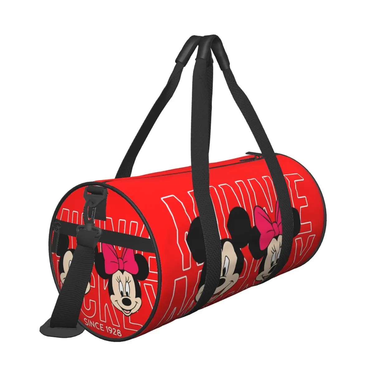 Mickey Minnie Mouse Travel Bag Training Sports Bags Large Graphic Gym Bag Couple Pattern Portable Fitness Bag