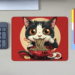 Cat Ramen Gaming Mouse Pad Anime Mousepad Company Desk Mat Game Mats Pc Gamer Girl Computer Accessories Mause Laptop Table Cute