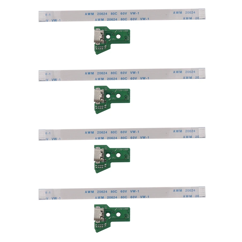 RISE-4X For SONY PS4 Controller USB Charging Port Socket Board JDS-055 5TH V5 12 Pin Cable