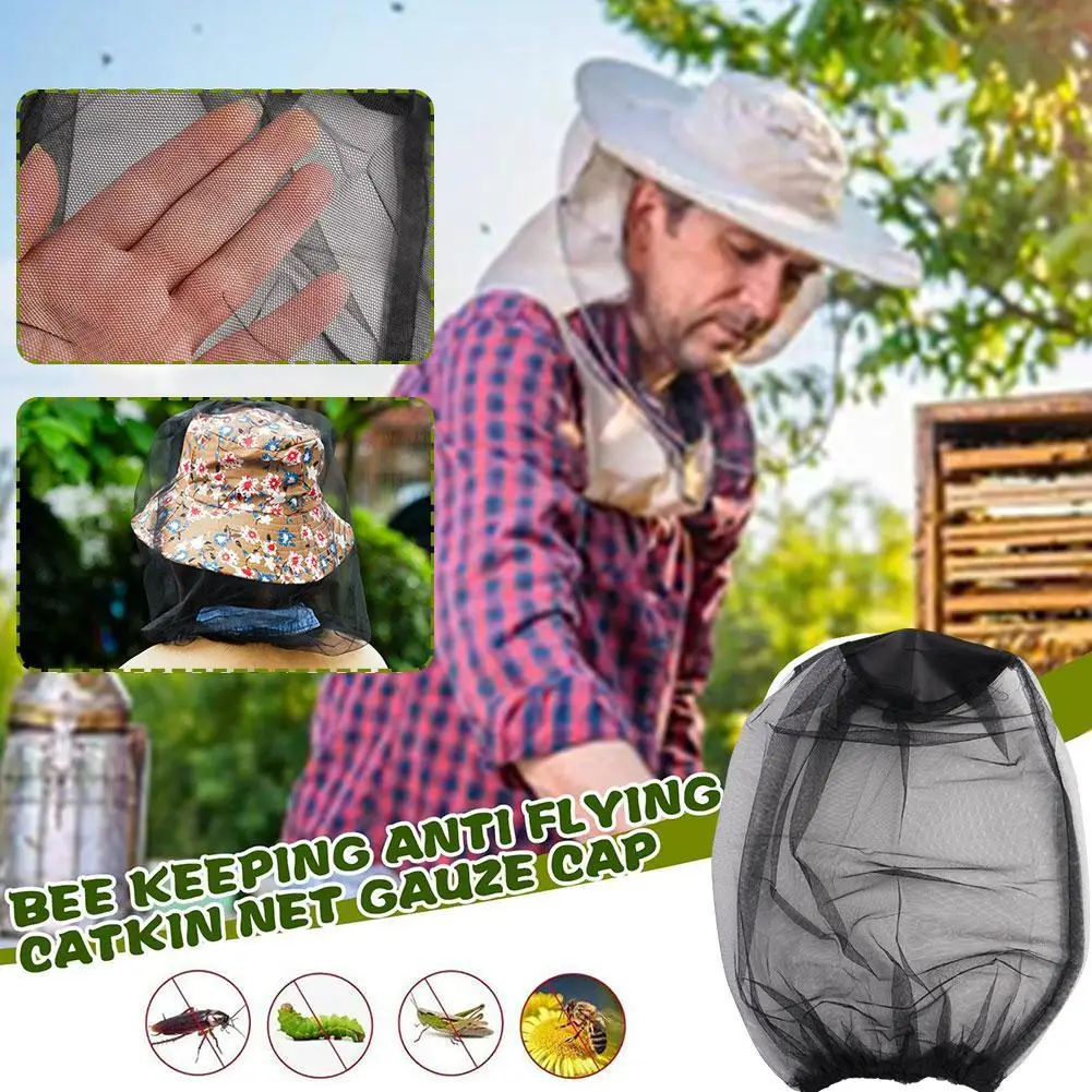 

Beekeeping Hat Mesh Seamless Mask Hat Beekeeper Safety Preventive Head Veil Outdoor Fishing Anti-mosquito Mask