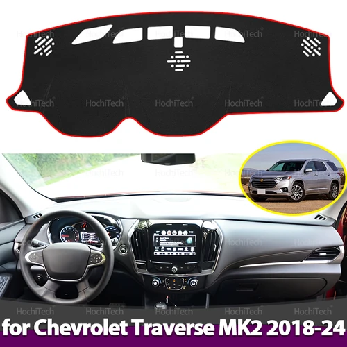 Cubierta parasol para salpicadero de coche, alfombrilla antideslizante Anti-UV para Chevrolet Traverse MK2 2018-2024