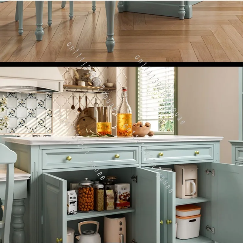 Luxury Modern Solid Wood Modular Cabinet Natural Wood Kitchen Storage Cupboard