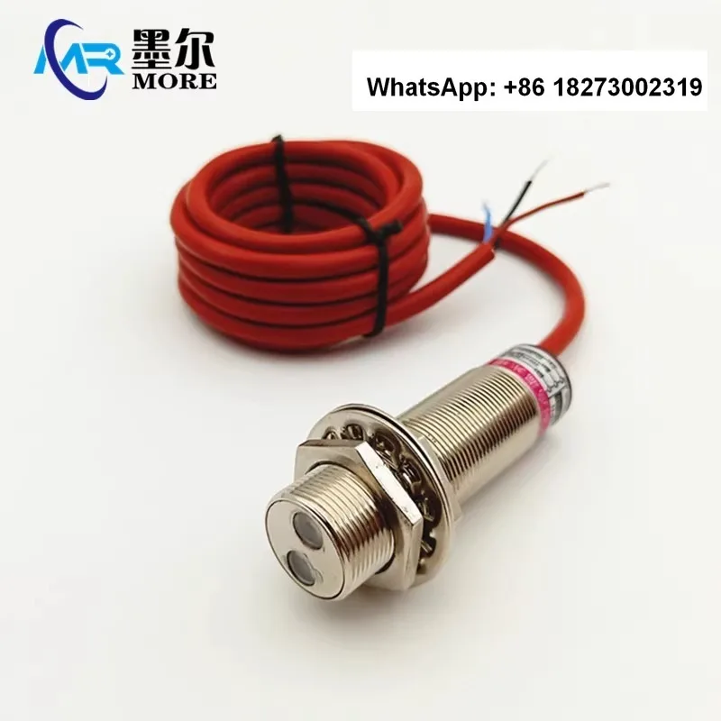 

Photoelectric switch sensor M18 cylindrical non-metallic induction DC three wire NPN normally open 150 ℃