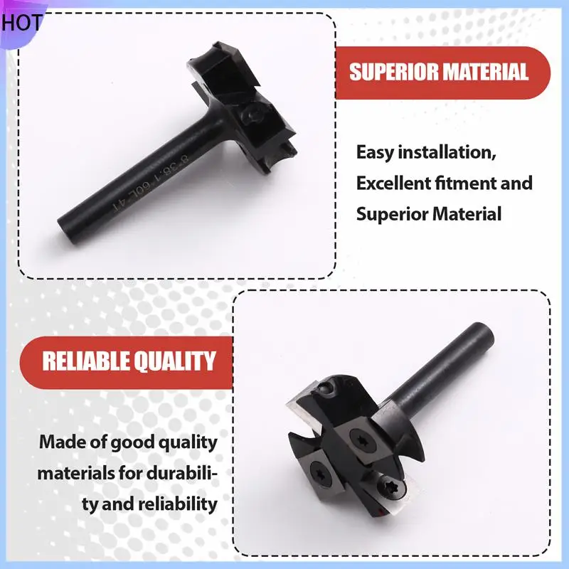 

B45C Slab Flattening Router Bit 8Mm Shank Carbide Insert CNC Spoilboard Surfacing Milling Cutter Wood Planer Bit