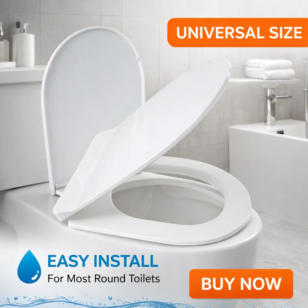 

Универсальная белая утолщенная крышка для унитаза, замена сиденья для дома