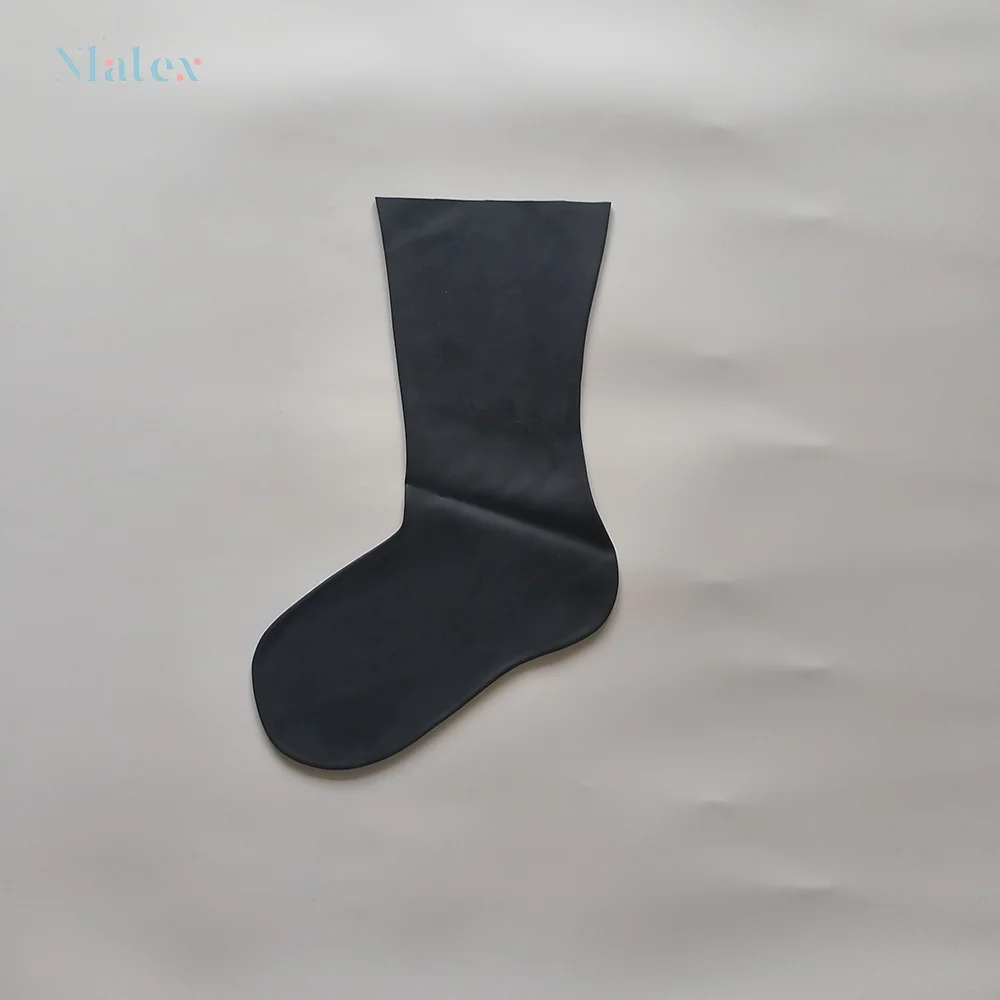 Black and Clear Natural Latex Neutral 2D Short Socks