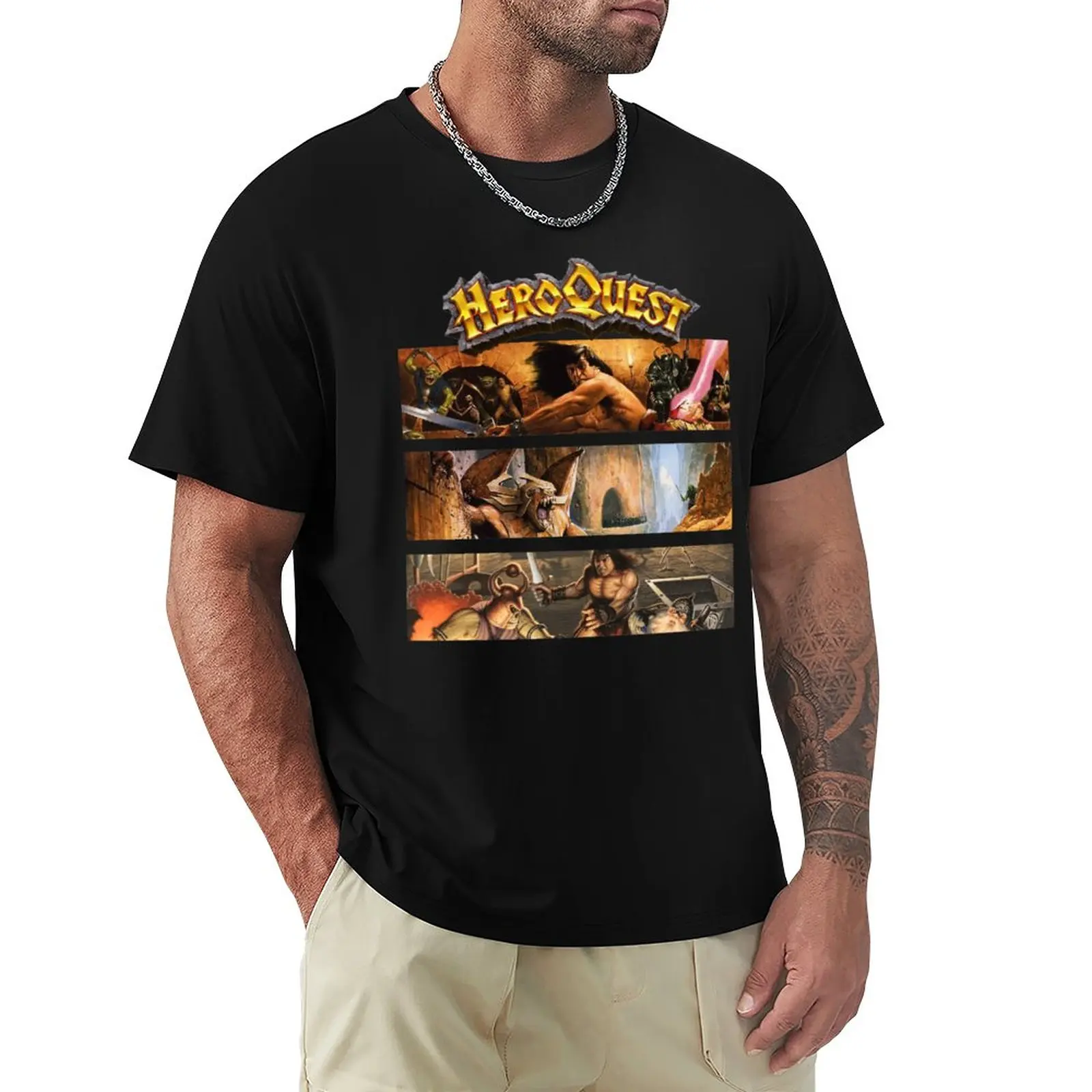 Heroquest 90's T-Shirt oversized t shirts tops t shirt men