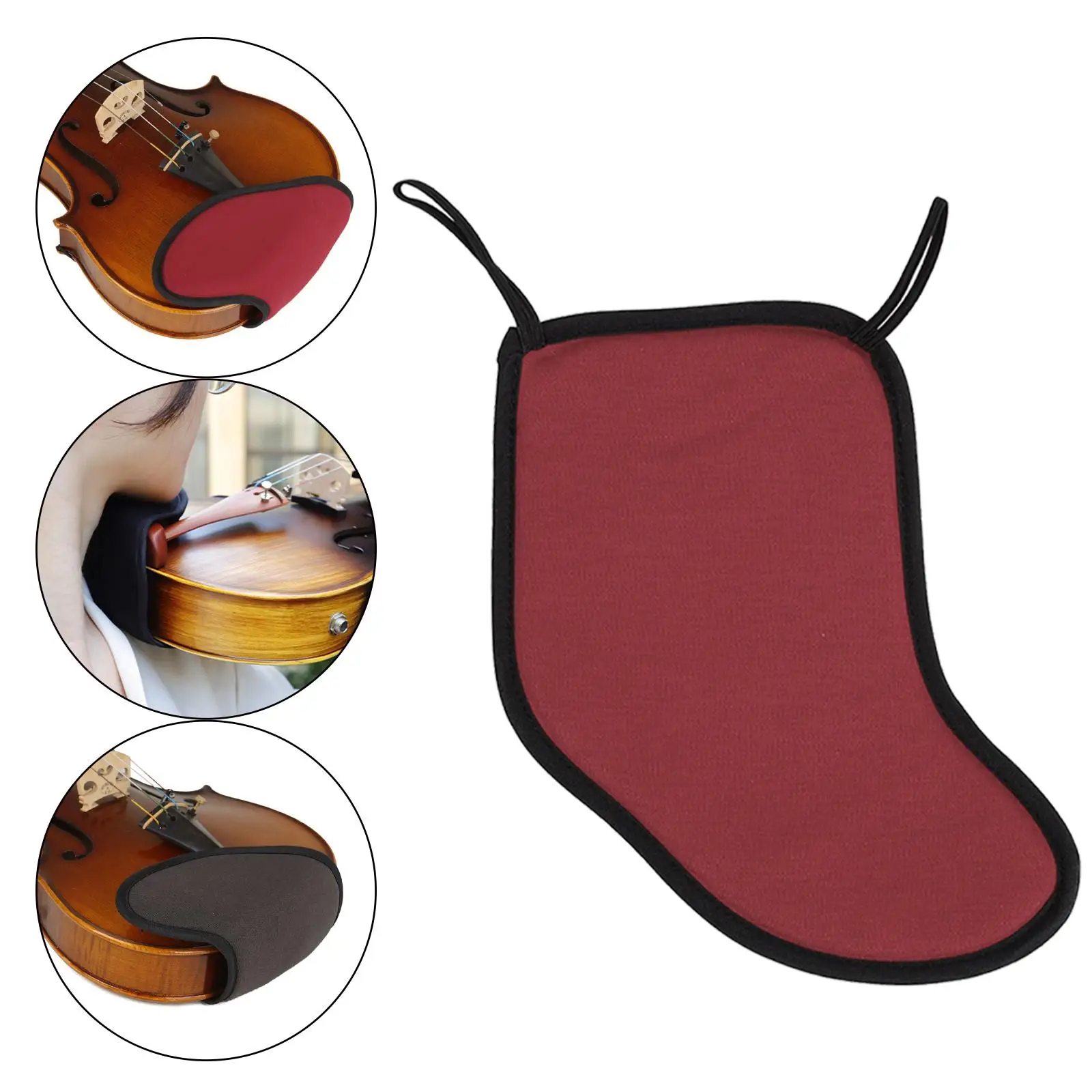Violin Shoulder Rest Ergonomic Cotton Pad for 4/4 3/4 Violin Full Size Comfortable Music Accessory Performance